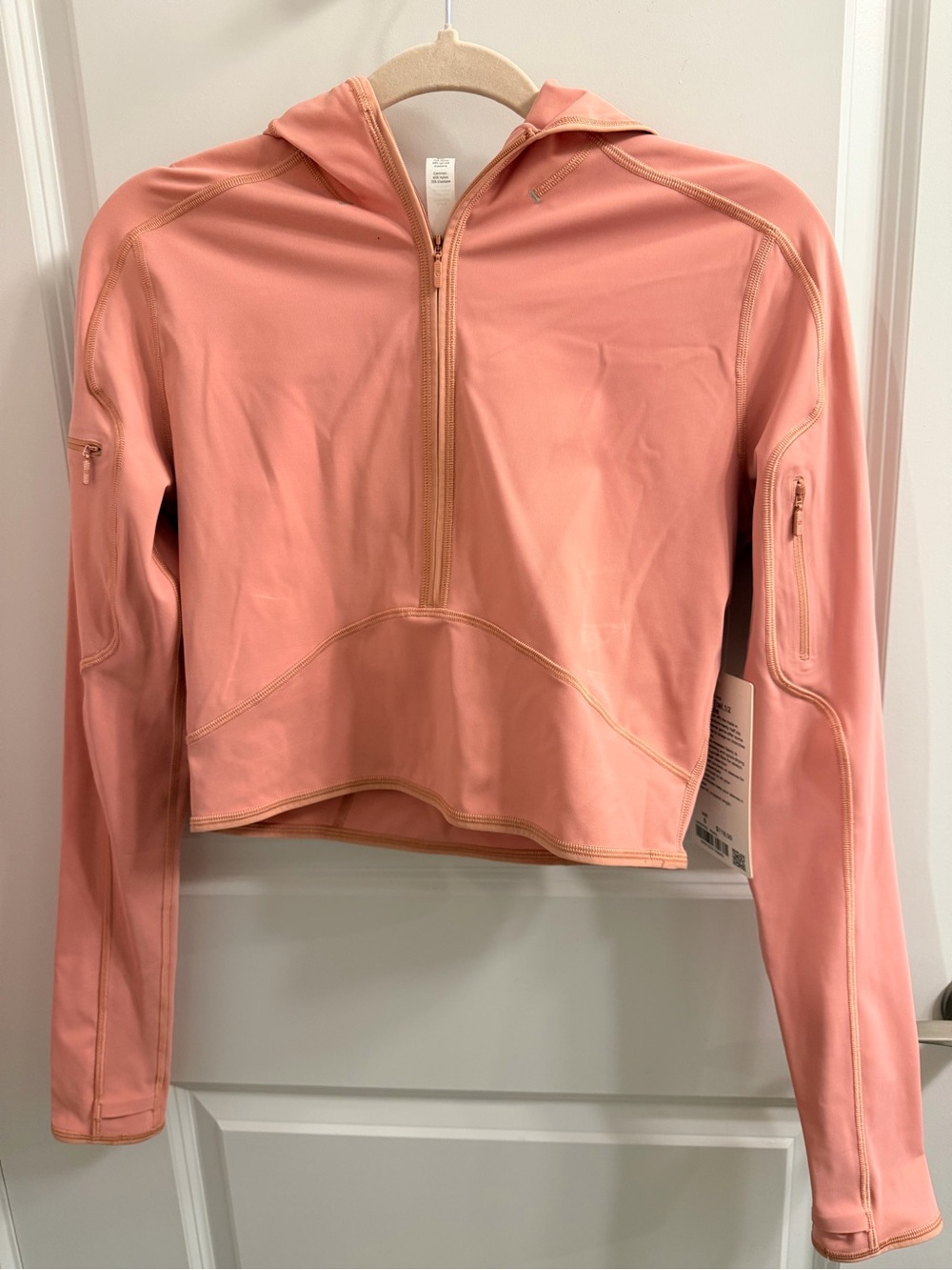 lululemon athletica Break a Trail 1/2 Zip Hoodie in Dusty Rose